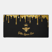Faux gouden glitter Queen Bee ontwerp Bureaumat (Voorkant)