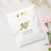 faux gouden hart van de liefde bedankzakje (Gezegeld)