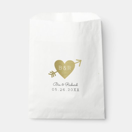 faux gouden hart van de liefde bedankzakje (Voorkant)