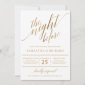 Faux gouden kalligrafie belettering rustieke repet kaart (Voorkant)