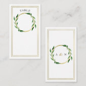 Faux Gouden Krans Trouwplaats Kaart Plaatskaartje (Voorkant / Achterkant)