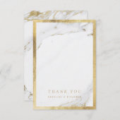 Faux gouden luxe moderne bruiloft bedankt (Voorkant / Achterkant)