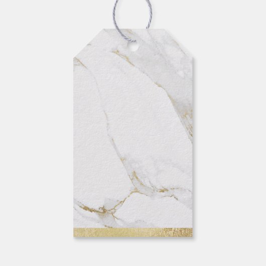 Faux gouden luxe moderne bruiloft bedankt cadeaulabel (Achterkant)