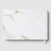Faux gouden marmer luxe modern bruiloft gastenboek (Achterkant)