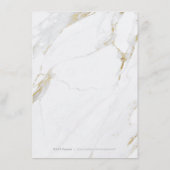 Faux gouden marmer moderne trouwlingskaart informatiekaartje (Achterkant)