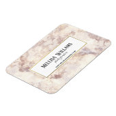 Faux gouden marmeren Visitekaartje magneet (Linkerzijde)