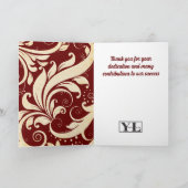 Faux gouden medaille universele werknemersjubileum kaart (Binnen)