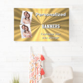 Faux gouden metallic goud minimaal spandoek (Insitu)