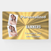 Faux gouden metallic goud minimaal spandoek (Horizontaal)