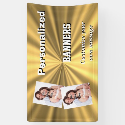 Faux gouden metallic goud minimaal spandoek (Verticaal)