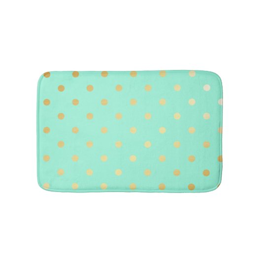 Faux gouden munt polka stippen badmat (Voorkant)