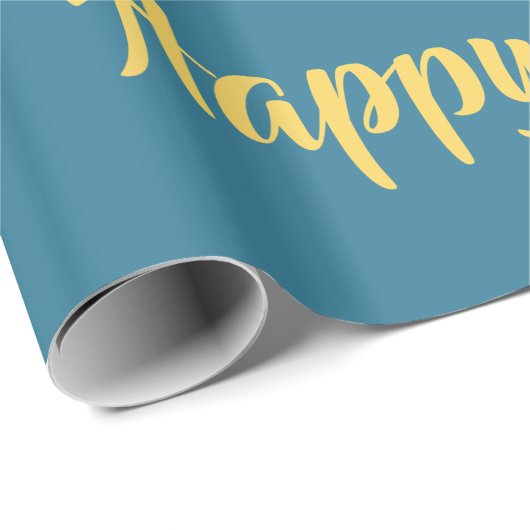 Faux gouden muzieknoten blauwgroen blauwe groene v cadeaupapier (Rol Hoek)