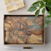  faux gouden rozen stoffig groen blauw Barok Tissuepapier (Geschenk)