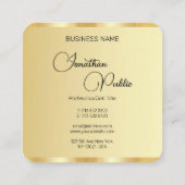 Faux gouden Sjabloon modern professioneel elegant Vierkante Visitekaartje (Achterkant)