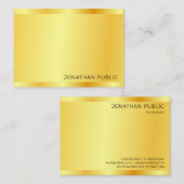 Faux gouden Sjabloon modern professioneel elegant Visitekaartje (Voorkant / Achterkant)