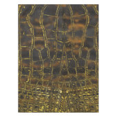 Faux gouden slangen huidtextuur op donkermarmer tafelkleed (Voorkant)