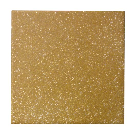 Faux gouden sprankelende glitter gedrukte keramisc tegeltje (Voorkant)