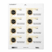 Faux gouden ster uit de keuken van food cadeau lab etiket (Full Sheet)