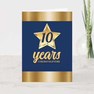 Faux gouden ster universele werknemersverjaardag kaart