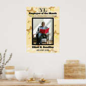 Faux gouden sterren sparkle medewerker van de maan poster (Keuken)