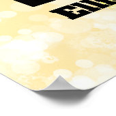 Faux gouden sterren sparkle medewerker van de maan poster (Hoek)