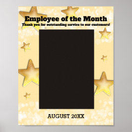 Faux gouden sterren sparkle werknemer van de maand poster