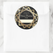 Faux gouden sterren uit de keuken van het voedselg ronde sticker (Tas)