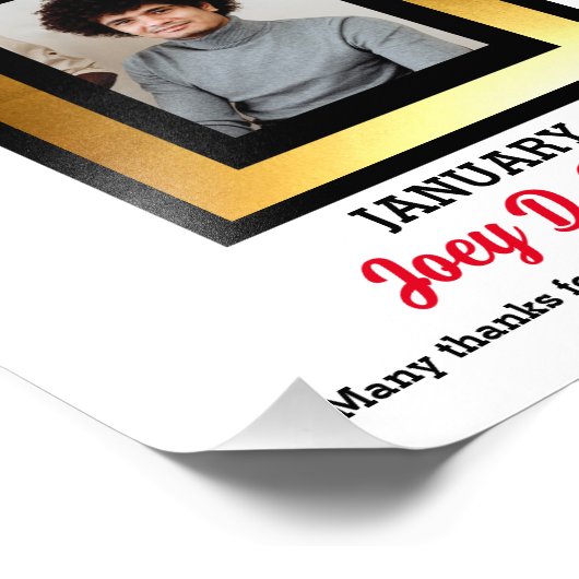 Faux gouden sterren werknemer van het maandelijkse foto afdruk (Hoek)