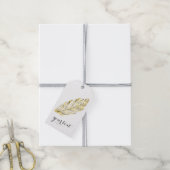 Faux gouden veren cadeau Labels Cadeaulabel (Met Touw)