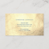 Faux gouden verf streken visitekaartje (Achterkant)