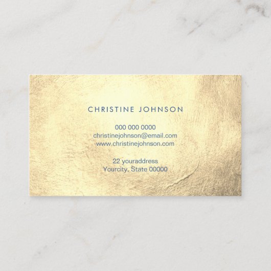 Faux gouden verf streken visitekaartje (Achterkant)