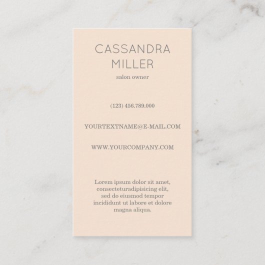 Faux gouden visitekaartje (Achterkant)