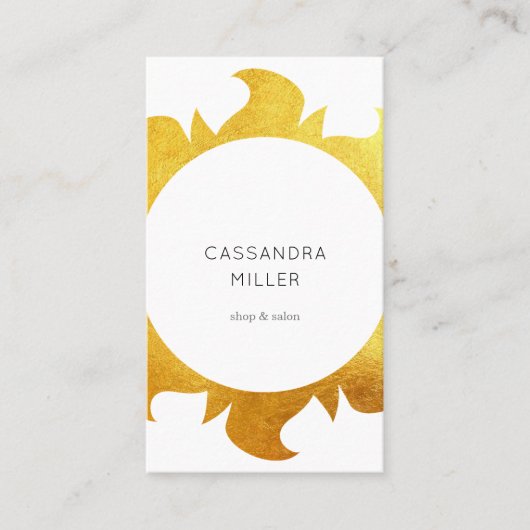 Faux gouden visitekaartje (Voorkant)