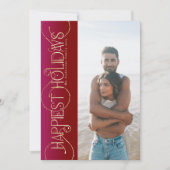 Faux gouden wervelingen | kastanjebruine helling f feestdagenkaart (Voorkant)