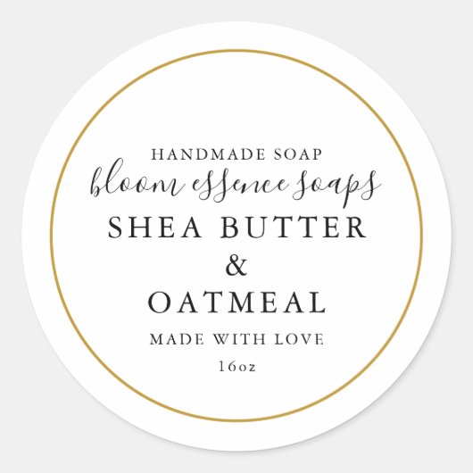 Faux gouden zeep Sticker (Voorkant)