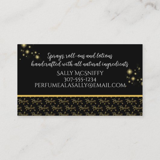 Faux goudflesjes met handgemaakt gespleten geslepe visitekaartje (Achterkant)