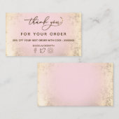 faux goudfolie dank je creditcard visitekaartje (Voorkant / Achterkant)