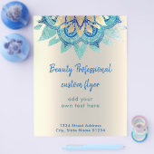 FAUX goudfolie lotus decor Flyer (Enkel)