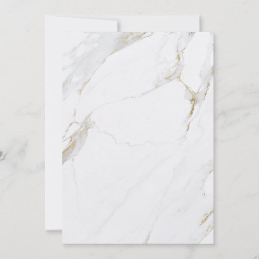 Faux goudfolie marmer luxe modern save the date (Achterkant)