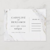 Faux goudfolie marmer luxe modern save the date aankondigingskaart (Achterkant)