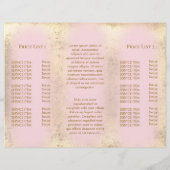 faux goudfolie ontwerp roze vlinderbrochure (Achterkant)