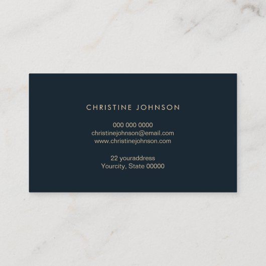 faux goudfolie op agate achtergrond visitekaartje (Achterkant)