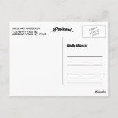 FAUX GOUDFOLIE TROUWFOTO DANK U BRIEFKAART (Achterkant)