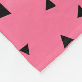 faux goudgeometrische vormgeving roos roze penseel fleece deken (Hoek)