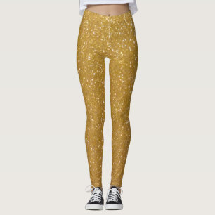 Faux goudglitter bedrukte leggings