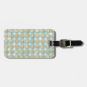 faux, goudglitter, glam, munt, tartan, gips, patro bagagelabel (Voorkant horizontaal)