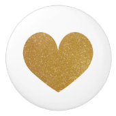Faux goudglitter hartdeur en trekknop van de lade keramische knop (Voorkant)
