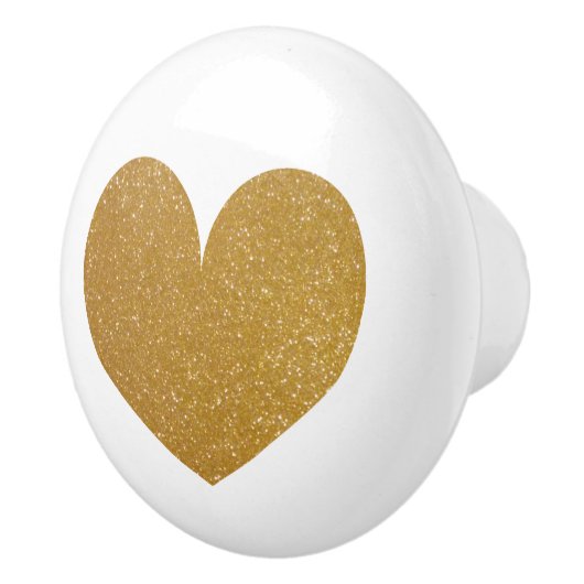 Faux goudglitter hartdeur en trekknop van de lade keramische knop (Rechts)