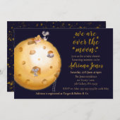 Faux goudglitter, maan gemaakt van kaas & schattig kaart (Voorkant / Achterkant)