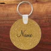 Faux goudglitter sleutelhanger met glimmende glimp (Voorkant)